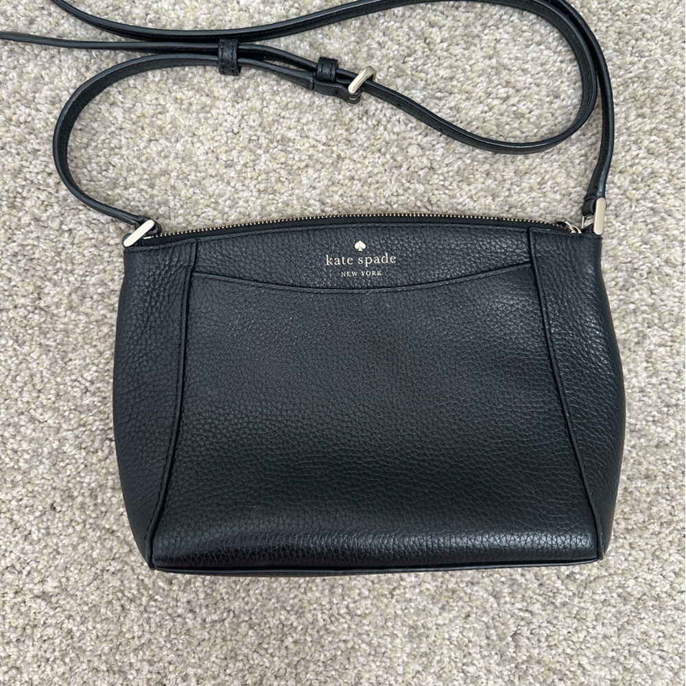 Kate Spade Black Pebbled Leather Shoulder Bag